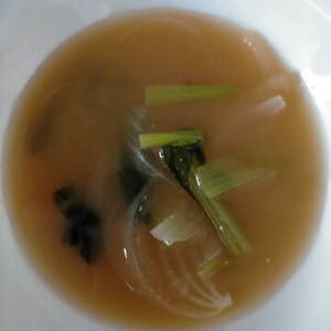 小松菜&玉葱の味噌汁